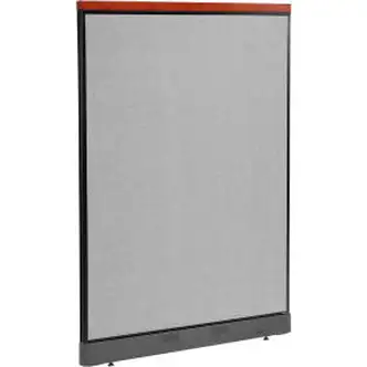 Interion Deluxe Office Partition Panel with Pass Thru Cable, 48-1/4"W x 65-1/2"H, Gray