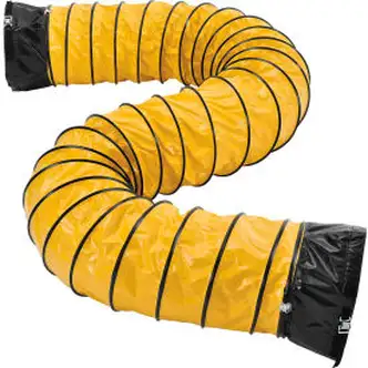 Global Industrial Flame Retardant Flexible Duct For 16" Fan, 16'L, Yellow