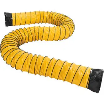 Global Industrial Flame Retardant Flexible Duct For 16" Fan, 32'L, Yellow