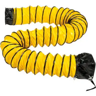 Global Industrial Flame Retardant Flexible Duct For 8" Fan, 16'L, Yellow