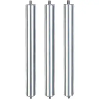 Global Industrial 15" Replacement Roller, 1.9" Dia., Galvanized Steel, Pack of 3