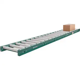 Global Industrial 10' Straight Roller Conveyor, 15" Between Frame, 6" Roller Centers