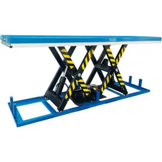 Global Industrial Power Parallel Double Scissor Lift Table, 98" x 32", 4400 Lb. Capacity