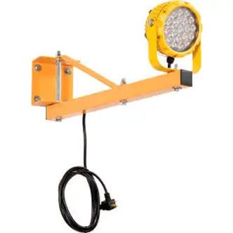 Global Industrial LED Dock Light w/ 25" Arm, 20W, 1800 Lumens, 5000K, On/Off Switch, 9' Cord