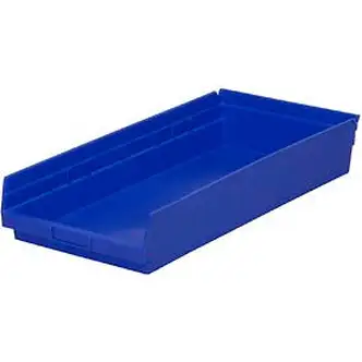 Global Industrial Plastic Nesting Storage Shelf Bin 11-1/8"W x 23-5/8"D x 4"H Blue