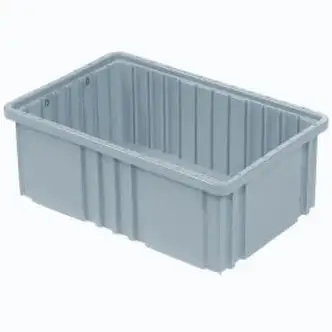 Global Industrial Plastic Dividable Grid Container - DG93080, 22-1/2"L x 17-1/2"W x 8"H, Gray