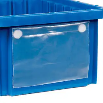 Global Industrial Label Holder LBL3X5 for Plastic Dividable Grid Container, 5"W x 3"H, Qty 6