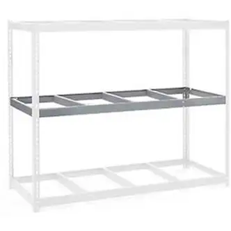 Global Industrial Additional Shelf, Double Rivet, No Deck, 60"W x 48"D, Gray, USA