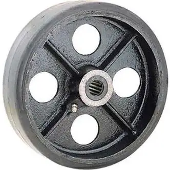 Global Industrial 8" x 2" Mold-On Rubber Wheel - Axle Size 1/2"
