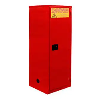 Global Industrial Paint & Ink Storage Cabinet, Manual Close SGL Door 18 Gallon, 23"Wx18"Dx35"H