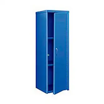 Global Industrial 1-Tier 1 Door Heavy Duty Locker, 24"W x 24"D x 74"H, Blue, All-Welded