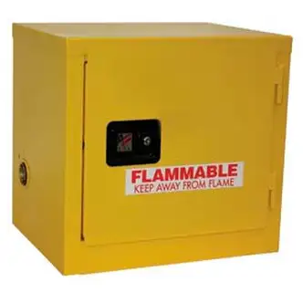 Global Industrial Stackable Flammable Cabinet, Manual Close Single Door, 6 Gal.,23"Wx18"Dx22"H