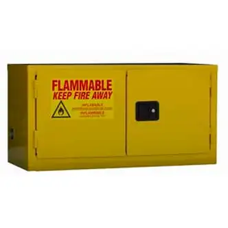 Global Industrial Stackable Flammable Cabinet, Self Close Double Door, 11 Gal., 34"Wx18"Dx22"H
