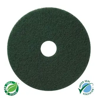 SSS 20" Green Scrubbing Floor Pad, 5/CS