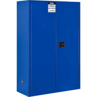 Global Industrial Acid Corrosive Cabinet - 45 Gallon - Manual Close 43"W x 18"D x 65"H