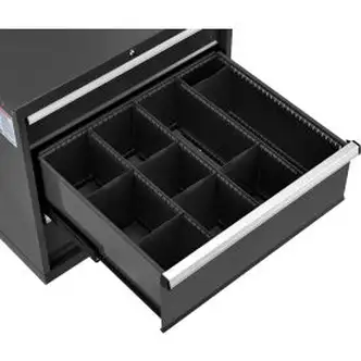 Global Industrial Divider Kit for 10"H Drawer of Modular Drawer Cabinet 30"Wx27"D, Black