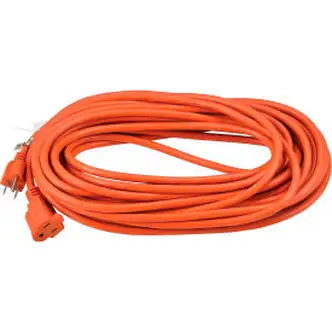 Global Industrial 50 Ft. Outdoor Extension Cord, 16/3 Ga, 13A, Orange