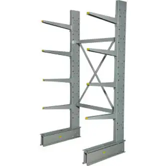 Global Industrial Single Sided Heavy Duty Cantilever Rack Starter, 48"Wx38"Dx96"H, 13,300 Cap.