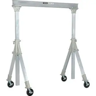 Global Industrial Adjustable Height Aluminum Gantry Crane, 12'W x 9'6"-12'H, 4000lb Lb. Cap.