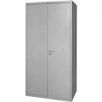 Global Industrial All-Welded Heavy Duty Storage Cabinet, 14 Gauge, 36"Wx18"Dx78"H, Gray