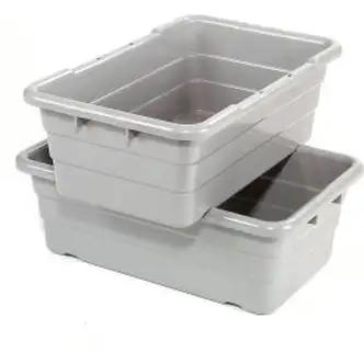 Global Industrial Cross Stack Nest Tote Tub - 25-1/8 x 16 x 8-1/2 Gray