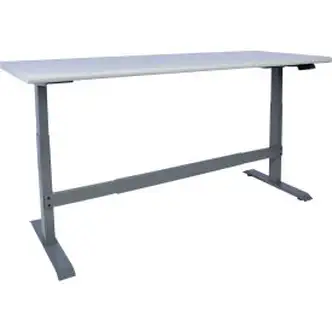 Global Industrial Electric Adjustable Height Workbench, Laminate Safety Edge, 72"W x 30"D,Gray
