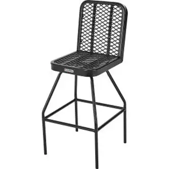 Global Industrial Bar Height Outdoor Dining Chair, Expanded Metal, Black