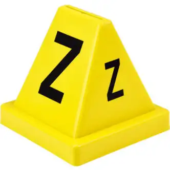 Global Industrial Lettered Cones, A-Z, Yellow