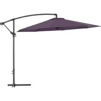 Global Industrial Cantilever Umbrella w/ Crank, Tilt & Cross Brace, Olefin Fabric, 10'W, Navy