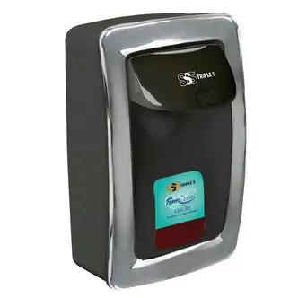 SSS FoamClean Collection Dispenser, Blk./Chrome Trim, 6/1000-1250 mL