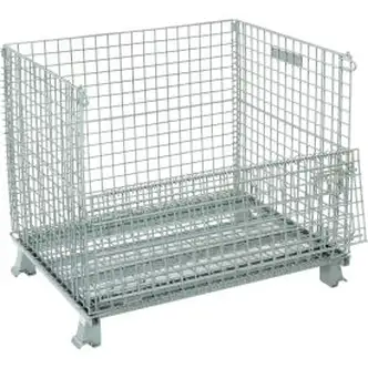 Global Industrial Folding Wire Container, 40"L x 32"W x 34-1/2"H, 3000 Lb. Capacity