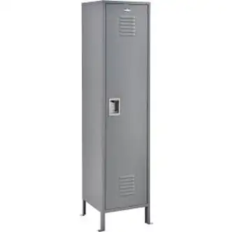 Global Industrial Infinity 1-Tier 1 Door Locker, 18"W x 18"D x 78"H, Gray, Unassembled