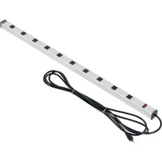 Global Industrial Power Strip, 10 Outlets, 15A, 48"L, 15' Cord
