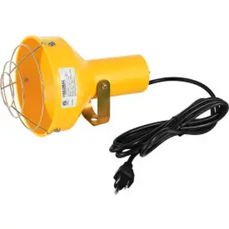 Global Industrial Dock Light Head, Par38 Bulb Compatible, 8' Cord w/ Plug