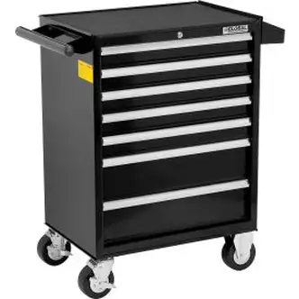 Global Industrial 26-3/8" x 18-1/8" x 37-13/16" 7 Drawer Black Roller Tool Cabinet