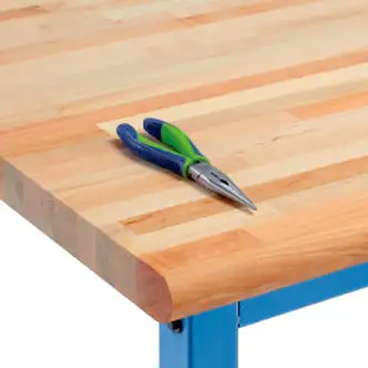 Global Industrial Workbench Top, Maple Boos Butcher Block Safety Edge, 60"Wx30"Dx1-3/4" Thick