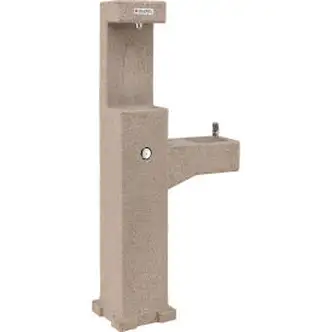 Global Industrial Outdoor Drinking Fountain & Bottle Filler w/ Filter, Rotocast Granite Finish