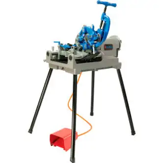 Global Industrial Electric Pipe Threading Machine w/ Automatic Die Head, 1/2" - 2" Capacity
