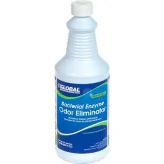 Global Industrial Bacterial Enzyme Odor Eliminator, 1 Quart Bottle, 6/Case