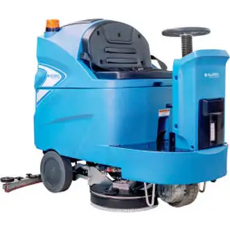 Global Industrial Auto Ride-On Floor Scrubber, 34" Cleaning Path