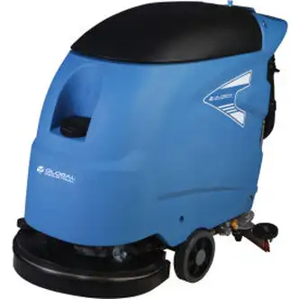 Global Industrial Electric Walk-Behind Auto Floor Scrubber, 18" Cleaning Path