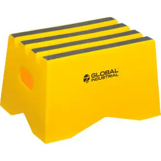 Global Industrial 1 Step Plastic Step Stand, 19-1/2"W x 13-1/2"L x 12"H, Yellow