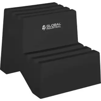 Global Industrial 2 Step Plastic Step Stand, 21"W x 19-1/2"L x 24-1/2"H, Black