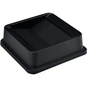 Global Industrial Square Plastic Trash Container Swing Lid - 35 & 55 Gallon Black
