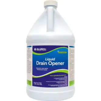 Global Industrial Liquid Drain Opener, 1 Gallon Bottle, 4/Case