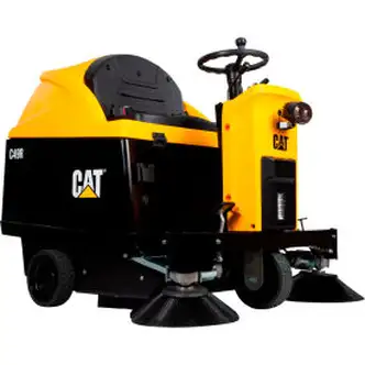 Cat C49R Auto Ride-On Sweeper, 49" Cleaning Path