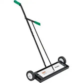 Global Industrial Heavy Duty Magnetic Sweeper With Release Lever, 24" Cleaning Width