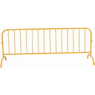 Global Industrial Steel Crowd Control Barrier, 102"L x 40"H x 1-1/4"D, Yellow