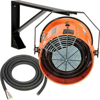 Global Industrial Electric Salamander Heater, Adjustable Thermostat, 208V, 3 Phase, 15000 Watt