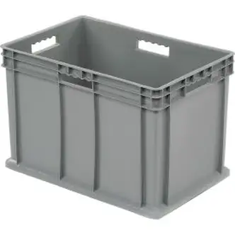 Global Industrial Solid Straight Wall Container, 23-3/4"Lx15-3/4"Wx16-1/8"H, Gray